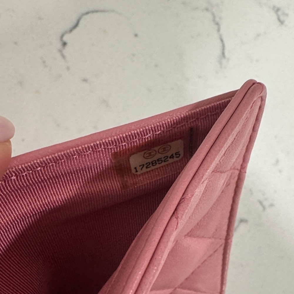 Chanel Pink Quilted Leather Wallet - Picture 9 of 11